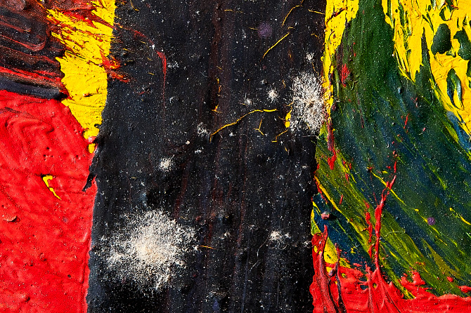 modern painting macro photograph